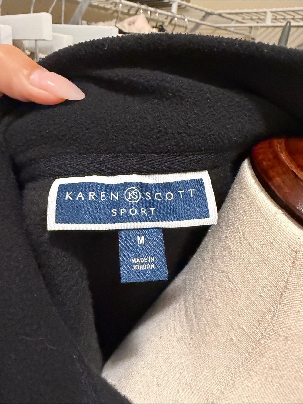 Karen Scott Sport Full-Zip Fleece Jacket – Black – Size Medium - Picture 6 of 9